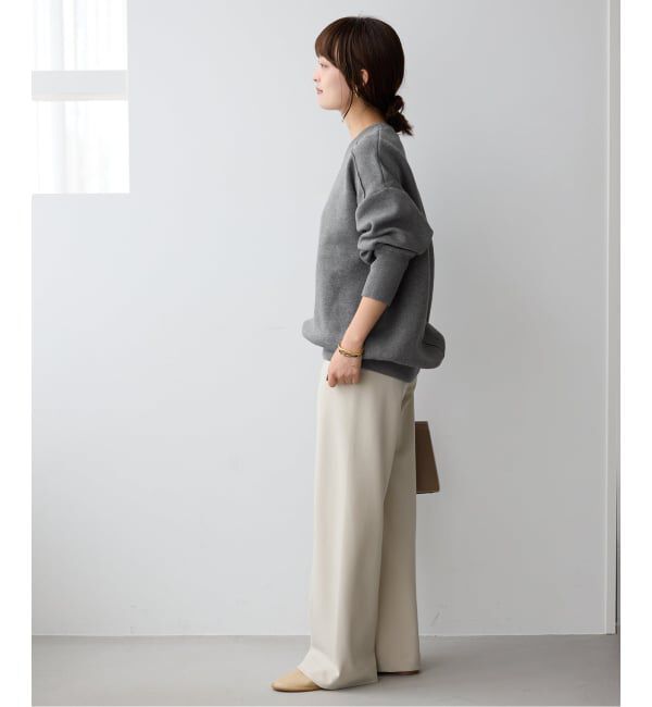 SLOBE IENA「《WEB限定/追加予約》オーバーサイズ スウェットライクニット」|ニット・セーター|