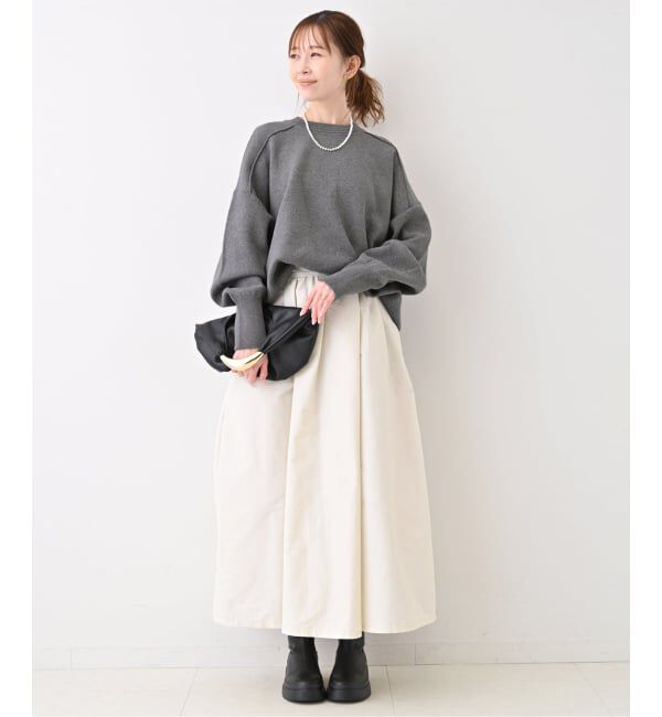 SLOBE IENA「《WEB限定/追加予約》オーバーサイズ スウェットライクニット」|ニット・セーター|