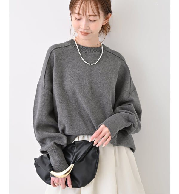 SLOBE IENA「《WEB限定/追加予約》オーバーサイズ スウェットライクニット」|ニット・セーター|