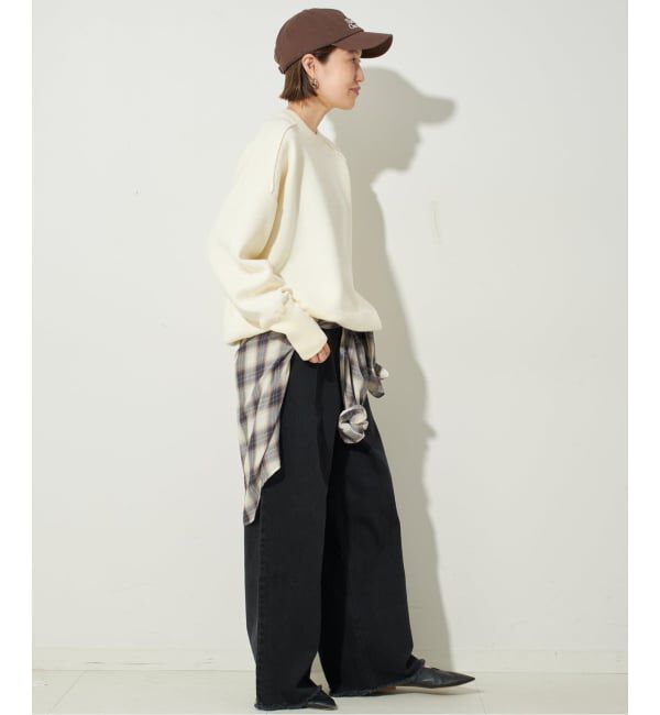 SLOBE IENA「《WEB限定/追加予約》オーバーサイズ スウェットライクニット」|ニット・セーター|