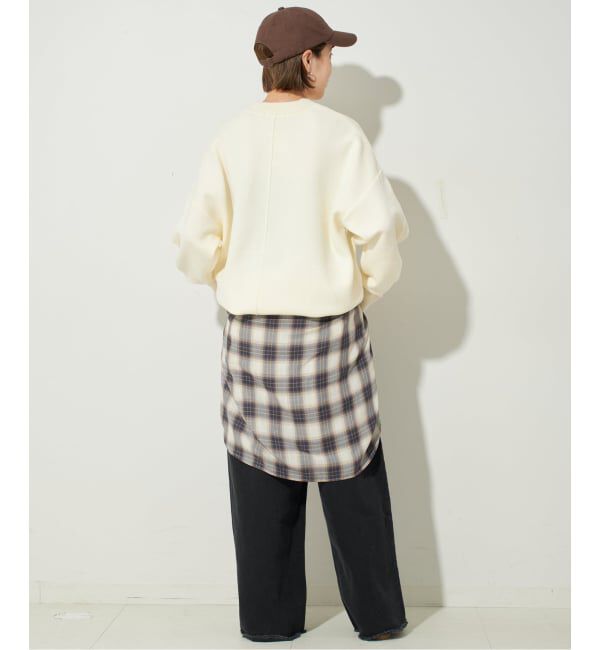 SLOBE IENA「《WEB限定/追加予約》オーバーサイズ スウェットライクニット」|ニット・セーター|