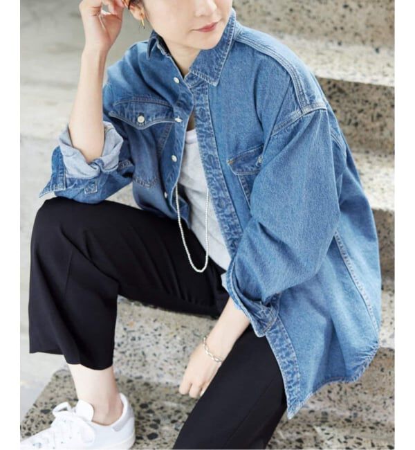 SLOBE IENA「《WEB限定/追加予約》LE DENIM BDUデニムシャツ」|シャツ・ブラウス|