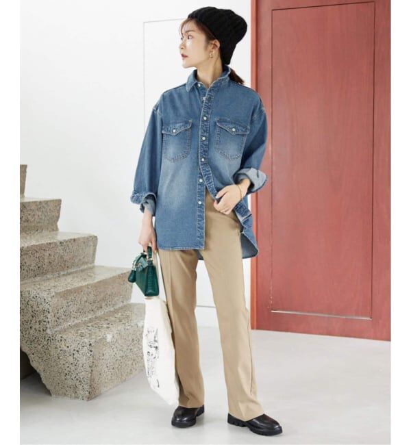 SLOBE IENA「《WEB限定/追加予約》LE DENIM BDUデニムシャツ」|シャツ・ブラウス|