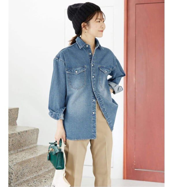 SLOBE IENA「《WEB限定/追加予約》LE DENIM BDUデニムシャツ」|シャツ・ブラウス|