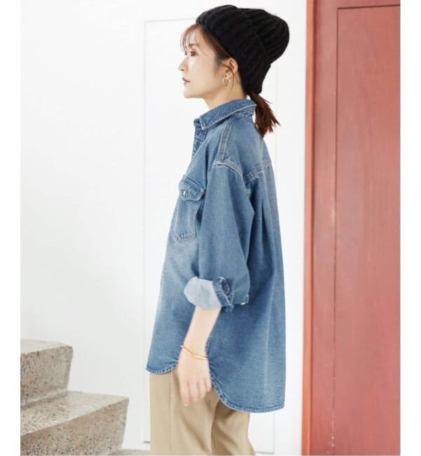 SLOBE IENA「《WEB限定/追加予約》LE DENIM BDUデニムシャツ」|シャツ・ブラウス|