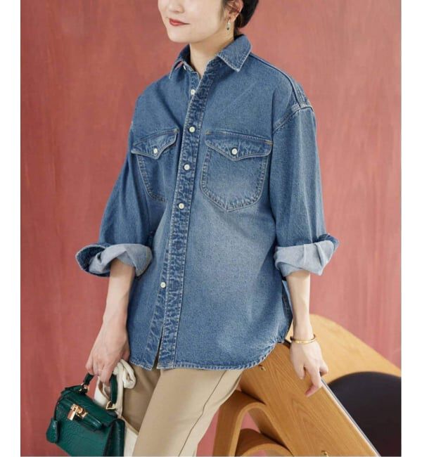 SLOBE IENA「《WEB限定/追加予約》LE DENIM BDUデニムシャツ」|シャツ・ブラウス|