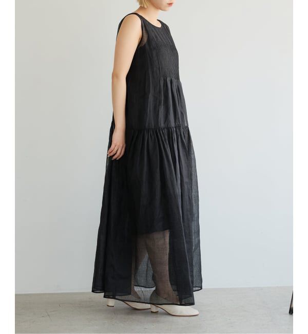IENA LA BOUCLE「IENA LA BOUCLE チェックコットンオーガンジードレス」|ワンピース|