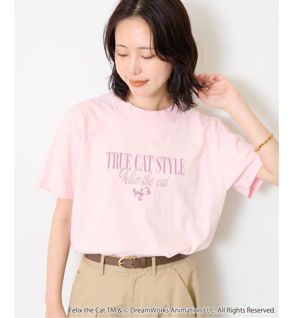 SLOBE IENA「BALMYDAYS / バルミーデイズ SLOBE別注 FELIX Tシャツ2」|Tシャツ・カットソー|ピンク