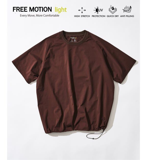 417 EDIFICE「【FREE MOTION LIGHT】ラグランTシャツ」|Tシャツ・カットソー|ブラウン