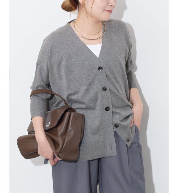 JOURNAL STANDARD「《予約》ウォッシャブルコットンシルクミックスVネックカーディガン」|カーディガン|
