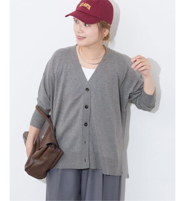 JOURNAL STANDARD「《予約》ウォッシャブルコットンシルクミックスVネックカーディガン」|カーディガン|