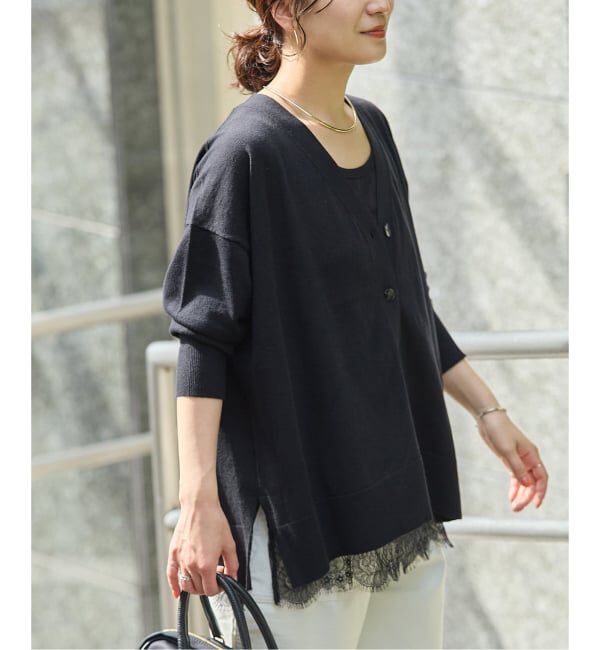 JOURNAL STANDARD「《予約》ウォッシャブルコットンシルクミックスVネックカーディガン」|カーディガン|