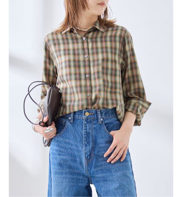journal standard L'essage「《予約》チェックシャツ」|シャツ・ブラウス|グリーン C