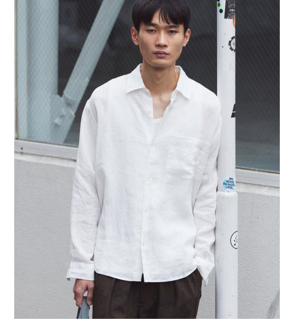 JOURNAL STANDARD relume「《予約》JAMES FABRIC / ジェームスファブリック ガーメントダイ リネンシャツ」|シャツ・ブラウス|