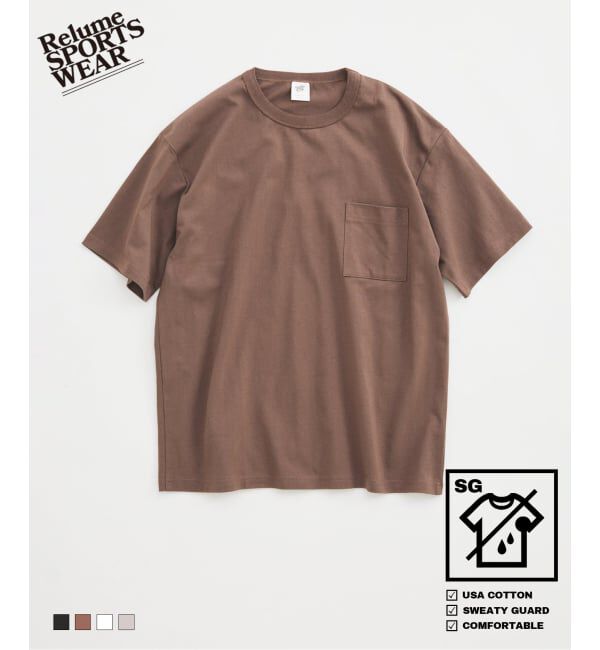 JOURNAL STANDARD relume「《予約》汗ジミ防止 USコットン ポケットTシャツ」|Tシャツ・カットソー|ブラウン A