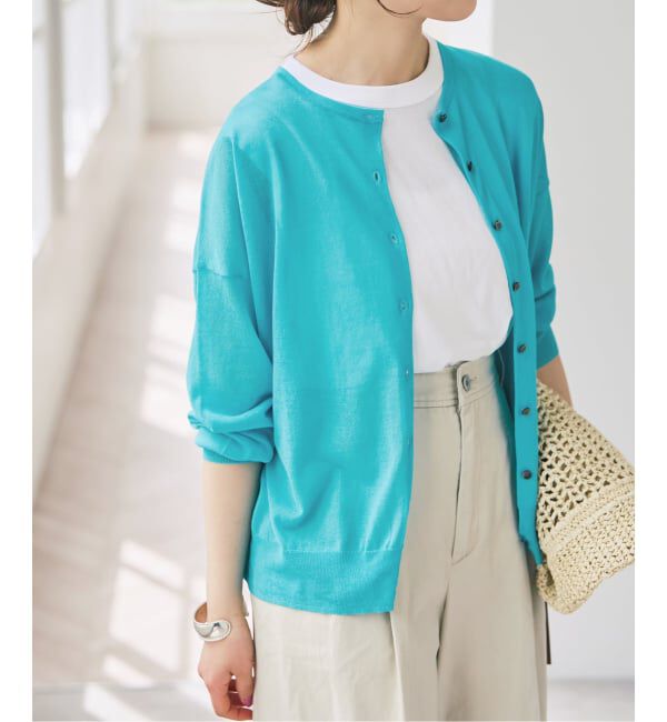 Spick and Span「ウォッシャブルシアークルーカーディガン」|カーディガン|