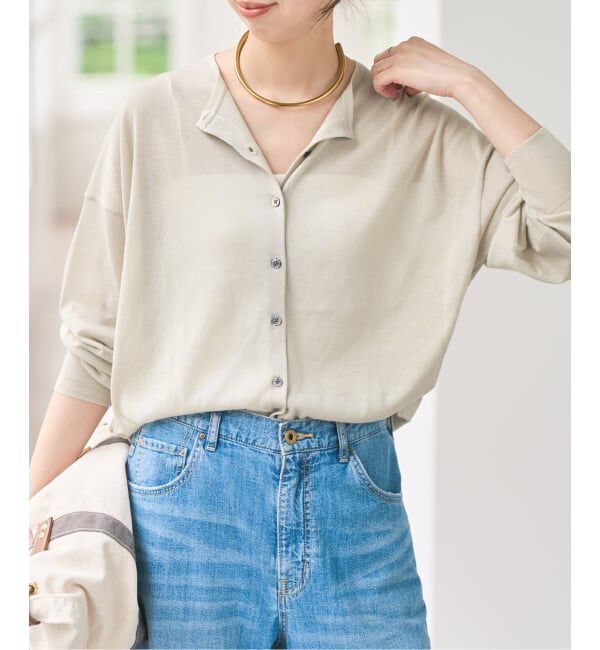 Spick and Span「ウォッシャブルシアークルーカーディガン」|カーディガン|