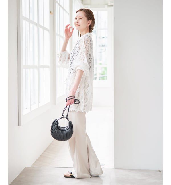 U by SPICK&SPAN「スカラレースオーバーシャツ」|シャツ・ブラウス|
