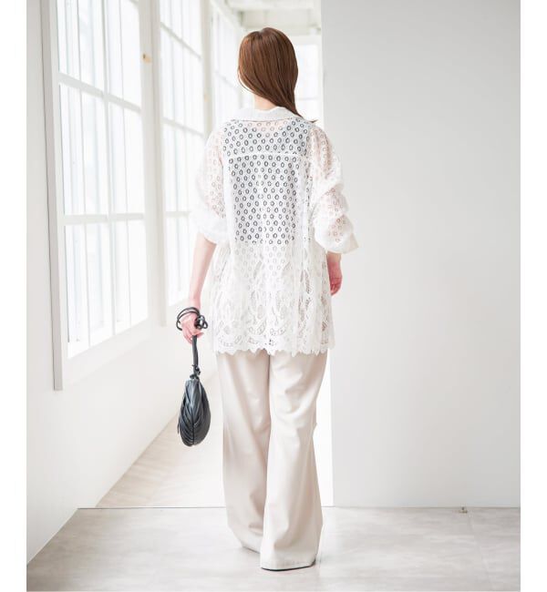 U by SPICK&SPAN「スカラレースオーバーシャツ」|シャツ・ブラウス|