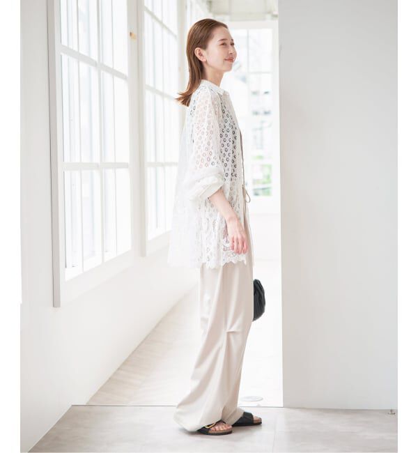 U by SPICK&SPAN「スカラレースオーバーシャツ」|シャツ・ブラウス|