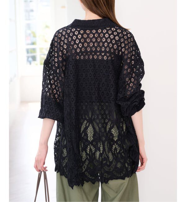 U by SPICK&SPAN「スカラレースオーバーシャツ」|シャツ・ブラウス|
