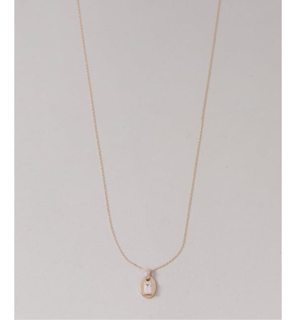 Lilas by Spick&Span「メレダイヤバチカンホワイトトパーズ45cmネックレス K10」|ネックレス|