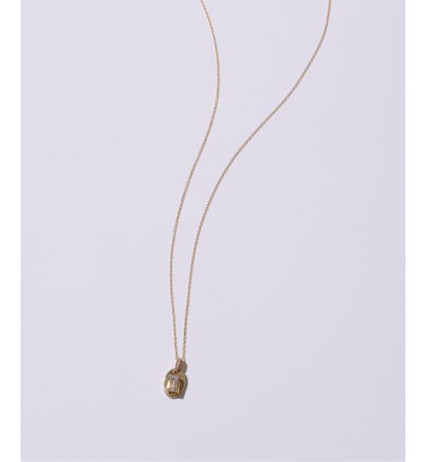 Lilas by Spick&Span「メレダイヤバチカンホワイトトパーズ45cmネックレス K10」|ネックレス|