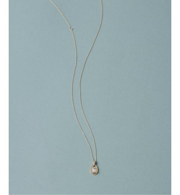 Lilas by Spick&Span「メレダイヤバチカンホワイトトパーズ45cmネックレス K10」|ネックレス|