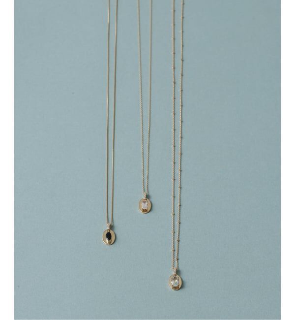 Lilas by Spick&Span「メレダイヤバチカンホワイトトパーズ45cmネックレス K10」|ネックレス|