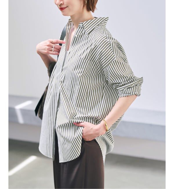 Spick and Span「《WEB限定カラー有り / 追加予約》50コットンオーバーシャツ」|シャツ・ブラウス|