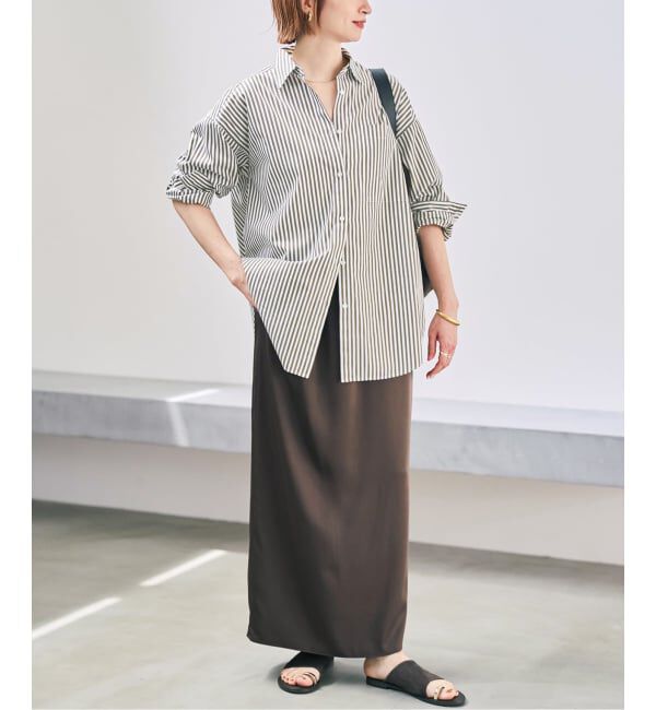 Spick and Span「《WEB限定カラー有り / 追加予約》50コットンオーバーシャツ」|シャツ・ブラウス|