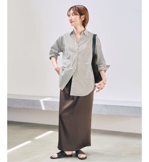 Spick and Span「《WEB限定カラー有り / 追加予約》50コットンオーバーシャツ」|シャツ・ブラウス|