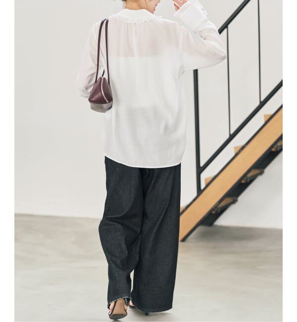 Spick and Span「《WEB限定 / 追加予約》フリルカラーブラウス」|シャツ・ブラウス|