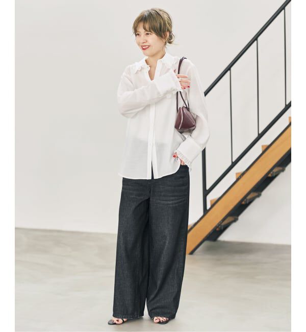 Spick and Span「《WEB限定 / 追加予約》フリルカラーブラウス」|シャツ・ブラウス|