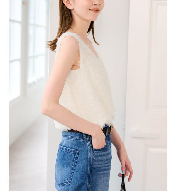 U by SPICK&SPAN「《予約》フェザーシアータンクブラウス」|シャツ・ブラウス|