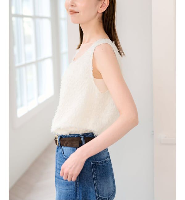 U by SPICK&SPAN「《予約》フェザーシアータンクブラウス」|シャツ・ブラウス|