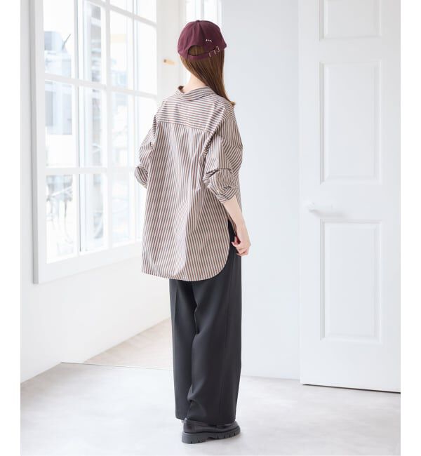 U by SPICK&SPAN「《予約》ラウンドヘムオーバーサイズシャツ」|シャツ・ブラウス|