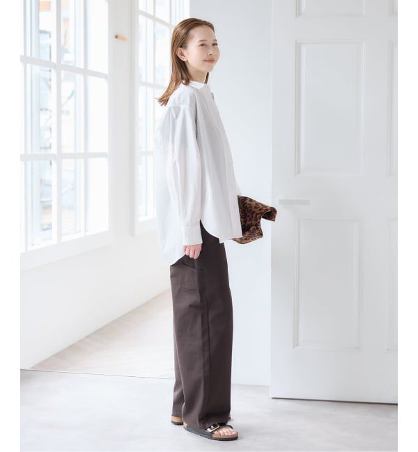 U by SPICK&SPAN「《予約》ラウンドヘムオーバーサイズシャツ」|シャツ・ブラウス|