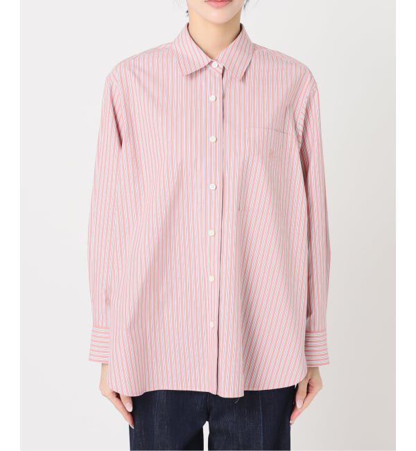U by SPICK&SPAN「《予約》ラウンドヘムオーバーサイズシャツ」|シャツ・ブラウス|