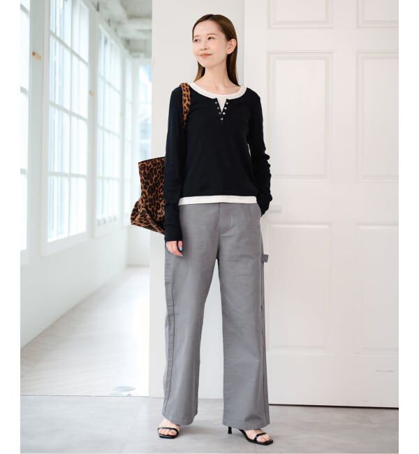 U by SPICK&SPAN「《追加 / 新色 /予約》フェイクレイヤードガーゼフライストップス」|Tシャツ・カットソー|