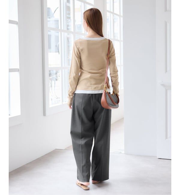 U by SPICK&SPAN「《追加 / 新色 /予約》フェイクレイヤードガーゼフライストップス」|Tシャツ・カットソー|