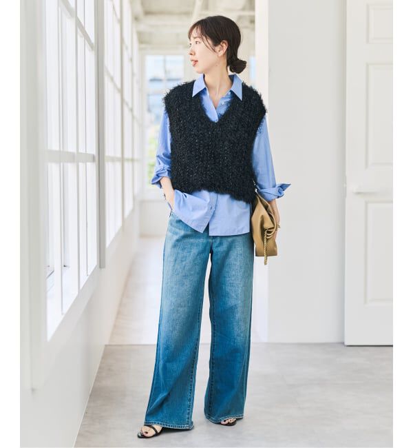 Spick and Span「《予約》フェザーヤーンニットベスト」|ベスト・ジレ|