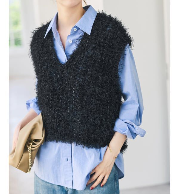 Spick and Span「《予約》フェザーヤーンニットベスト」|ベスト・ジレ|