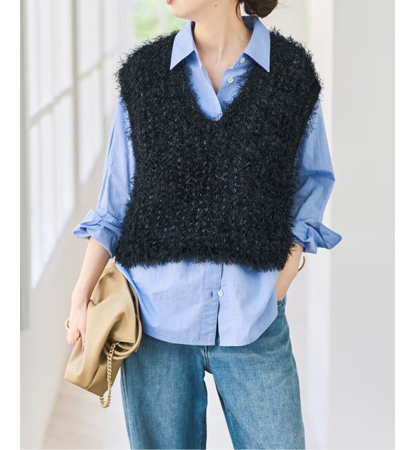 Spick and Span「《予約》フェザーヤーンニットベスト」|ベスト・ジレ|