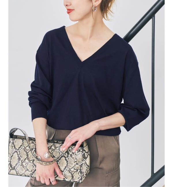 Spick and Span「《手洗い可能 / 予約》18G Vネックニット」|ニット・セーター|