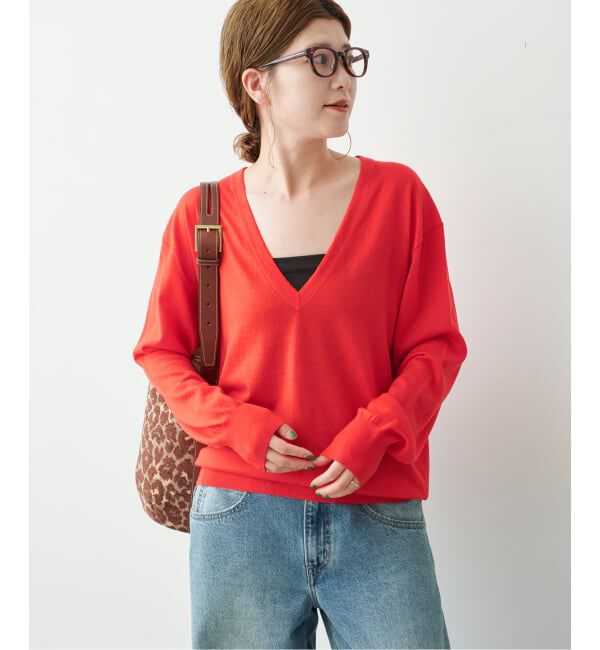 Spick and Span「《手洗い可能 / 予約》18G Vネックニット」|ニット・セーター|