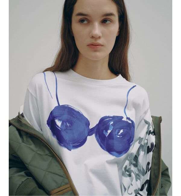 Glyph「《予約 / 一部店舗+WEB限定》Glyph Blue Bra Print Tee」|Tシャツ・カットソー|ホワイト