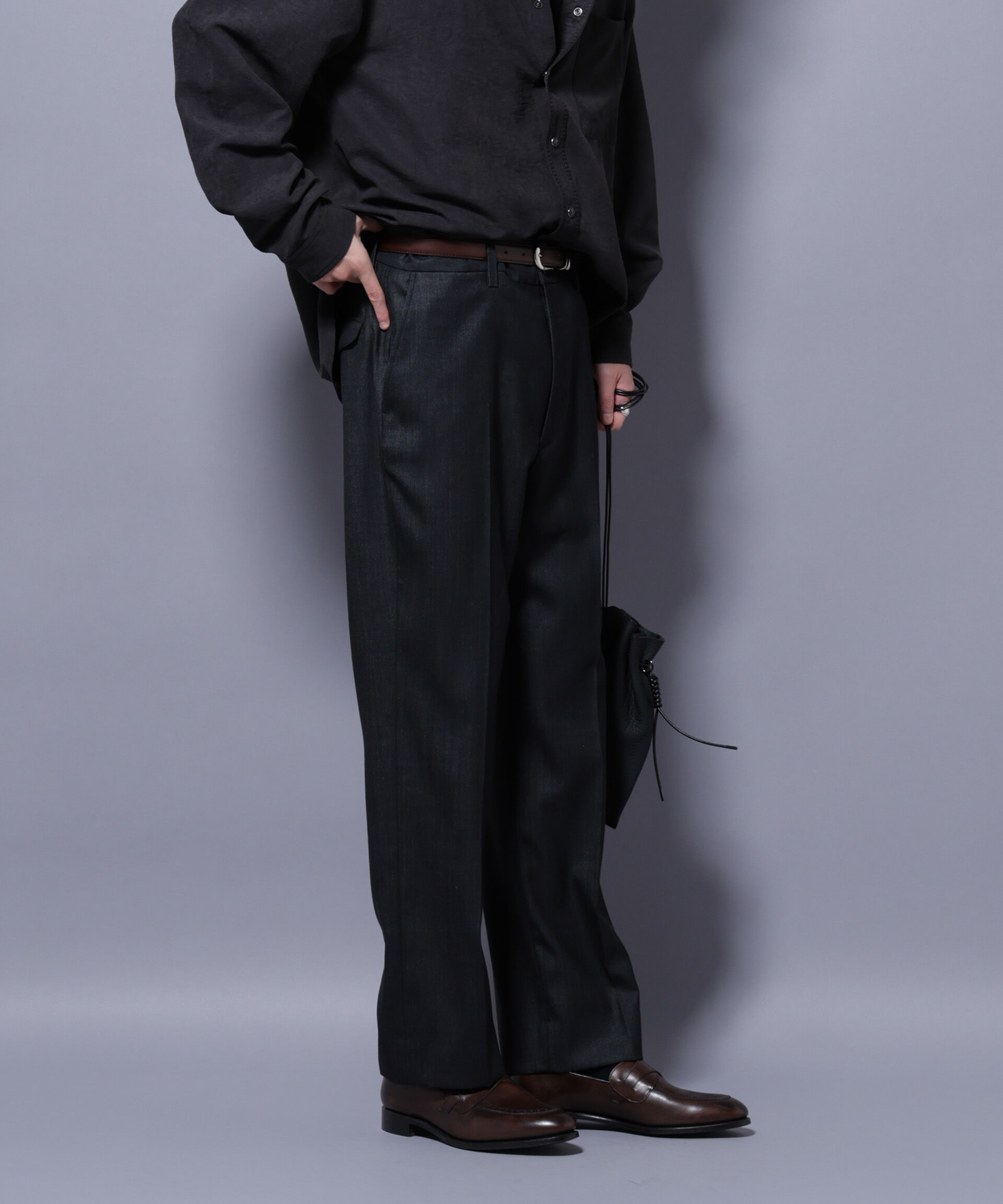 nano･universe「「N TROUSERS PREMIUM」ウールデニムストレートパンツ/STRETCH(セットアップ可)」|スーツ|