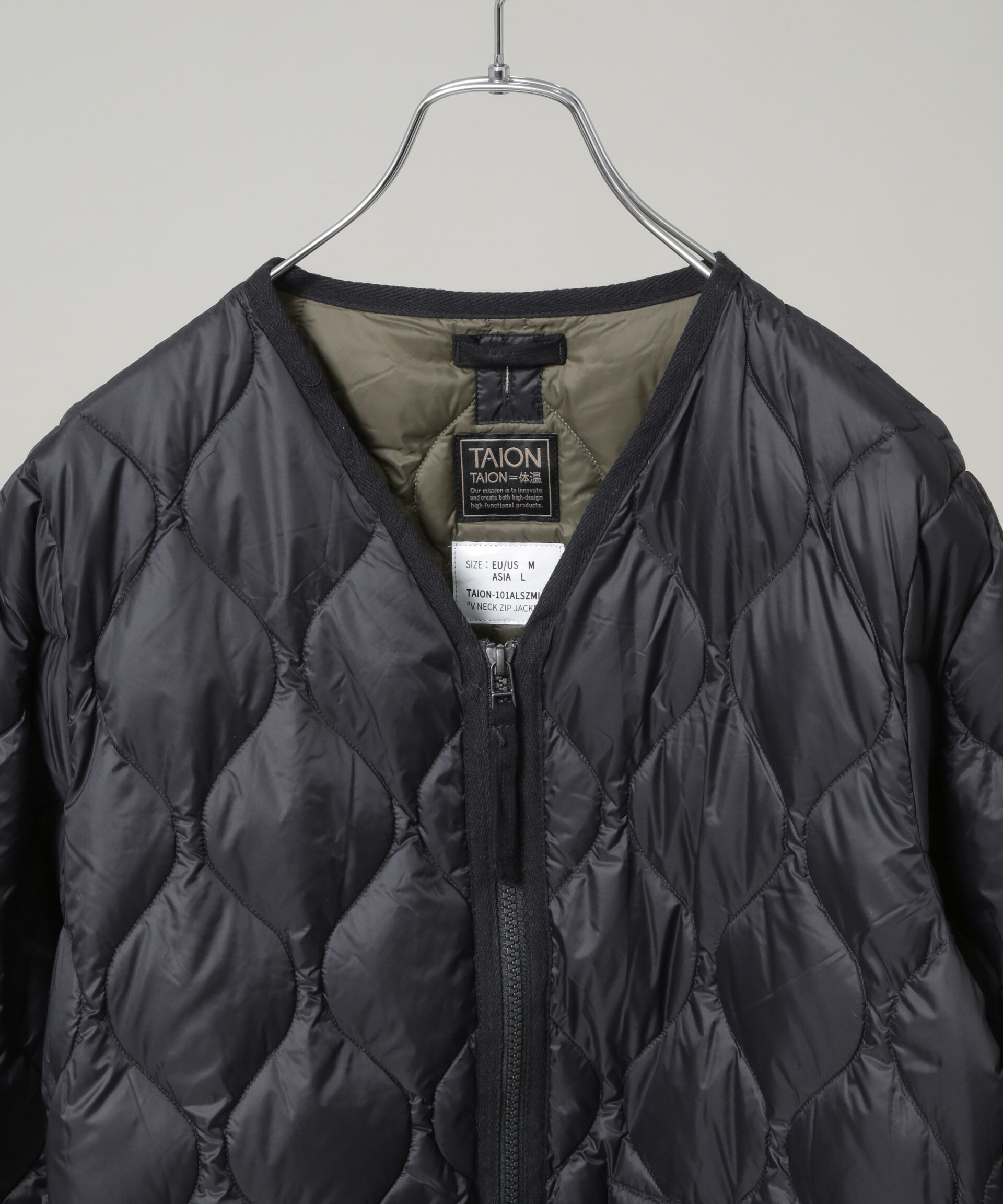 nano･universe「TAION/MILITARY W-ZIP V NECK DOWN JKT」|ダウン|