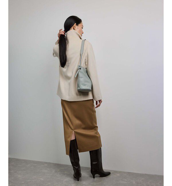 ROPE「プレミアムカシミヤ ショートコート」|ステンカラーコート|
